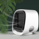 Ventilateur Rafraîchisseur D’Air USB Portable Pour Bureau Avec Réservoir Visible 3 Vitesses Flux Orientable À 120°
