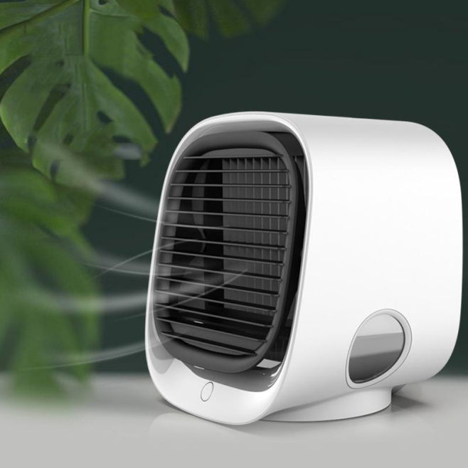 Ventilateur Rafraîchisseur D’Air USB Portable Pour Bureau Avec Réservoir Visible 3 Vitesses Flux Orientable À 120° - www.yoni...