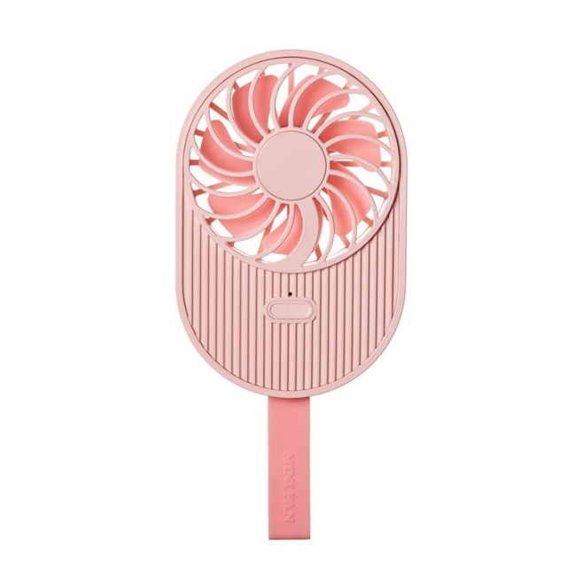 Ventilateur Portable À Main Rechargeable Micro USB Rose À 2 Vitesses Avec Dragonne Batterie 800 mAh Jusqu’À 4 Heures - www.yo...