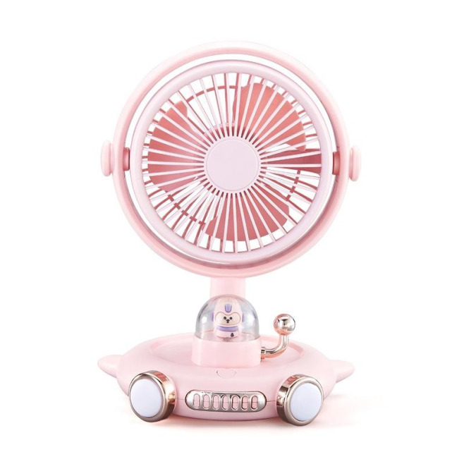 Ventilateur De Bureau USB Rechargeable Avec Veilleuse LED Rotation Et Inclinaison 45° Autonomie 90 À 300 Minutes - www.yonis-...