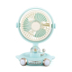 Ventilateur De Bureau USB Rechargeable Avec Veilleuse LED Rotation Et Inclinaison 45° Autonomie 90 À 300 Minutes - www.yonis-...