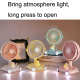 Ventilateur De Bureau USB Rechargeable Avec Veilleuse LED Rotation Et Inclinaison 45° Autonomie 90 À 300 Minutes - www.yonis-...