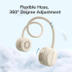Ventilateur De Cou Portable Silencieux 4 Vitesses Batterie 1800 mAh Flexible À Rotation 360° Léger Pour Sport Extérieur - www...