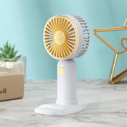 Mini Ventilateur Portable De Poche Rose À Souffle Puissant Base Amovible Support Smartphone Et Recharge USB 400 mAh