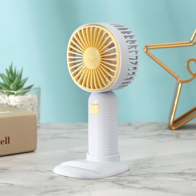 Mini Ventilateur Portable De Poche Rose À Souffle Puissant Base Amovible Support Smartphone Et Recharge USB 400 mAh - www.yon...