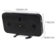 Réveil Multifonction Miroir Affichage LED 2 Ports Chargement USB Ajustement Luminosité Automatique Vert - www.yonis-shop.com