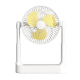 Ventilateur De Bureau Portable Télescopique Rechargeable Type C Silencieux 3 Vitesses Orientation 180 Degrés