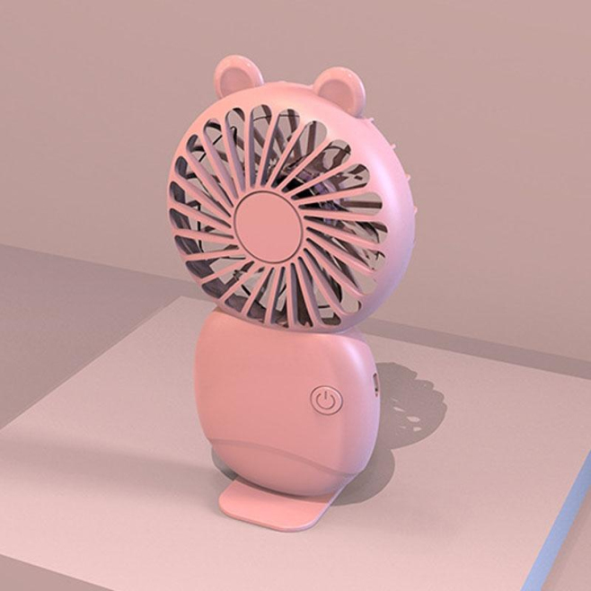 Mini Ventilateur De Poche Rechargeable Silencieux Avec Support Pour Téléphone 3 Vitesses - www.yonis-shop.com