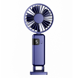 Mini Ventilateur Portable À Suspendre Au Cou Pliable 5 Vitesses Affichage Numérique USB Type C Autonomie 4 À 7 Heures