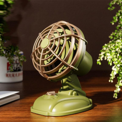 Mini Ventilateur De Bureau USB Silencieux Portable À 2 Vitesses Rechargeable Et Orientable