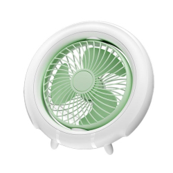 Mini Ventilateur De Bureau Pliable Pour Camping Rechargeable USB Silencieux 3 Vitesses Autonomie 3 À 5 Heures Vert