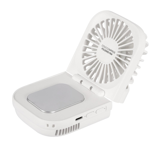 Mini Ventilateur Portable Avec Refroidissement Par Compresse Froide Pliable À 180° USB 3 Vitesses Batterie 2000 mAh - www.yon...