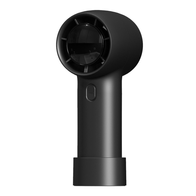 Mini Ventilateur Portable À Main Noir À Turbine Avec Écran LCD 100 Niveaux Batterie 3000 mAh USB C - www.yonis-shop.com