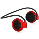 Casque Bluetooth Lecteur MP3 Sans Fil Radio FM Autonomie 10 h Carte Micro SD Rouge - www.yonis-shop.com