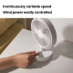 Ventilateur De Bureau Portable Silencieux USB Type-C Oscillation 135° Batterie 4000 mAh Réglage Continu Blanc - www.yonis-sho...