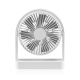 Mini Ventilateur De Bureau Portable Rechargeable Silencieux 3 Vitesses Inclinaison 140° Blanc