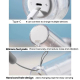 Mini Ventilateur De Poche USB Portable 3 Vitesses Lumière LED Multicolore Batterie 1800 mAh Rechargeable Type-C Blanc - www.y...