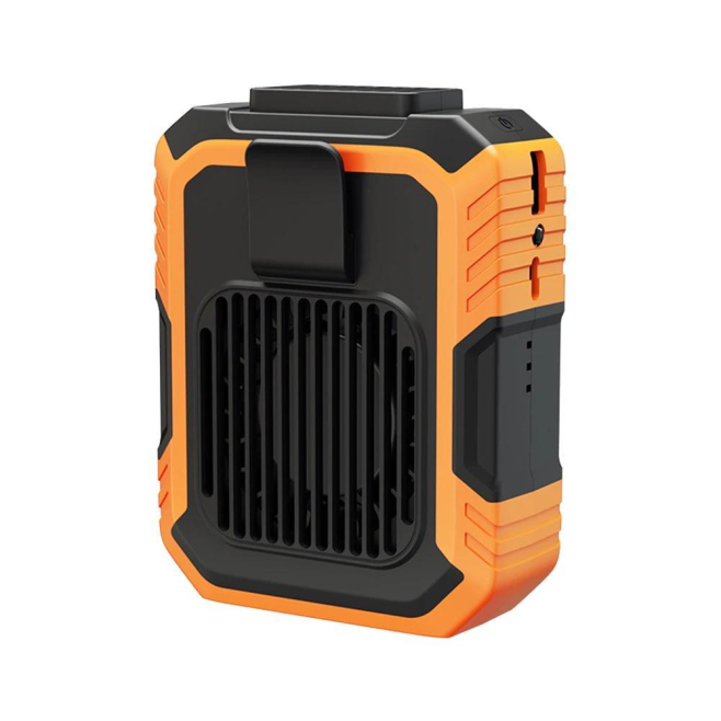 Ventilateur À Clip Rechargeable Pour Ceinture Mains Libres 3 Vitesses Lampe LED Batterie 2400 mAh - www.yonis-shop.com