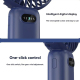 Mini Ventilateur Portable Rechargeable USB À 5 Vitesses Avec Affichage Digital Support De Bureau Et Porte Smartphone - www.yo...