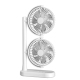 Ventilateur De Bureau À Double Tête 360° Avec Commandes Indépendantes 3 Vitesses Et Moteur Silencieux