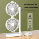 Ventilateur De Bureau À Double Tête 360° Avec Commandes Indépendantes 3 Vitesses Et Moteur Silencieux - www.yonis-shop.com