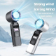 Mini Ventilateur Portable À Main Pliable Rechargeable USB Type C 4000mAh 100 Vitesses Écran Numérique - www.yonis-shop.com