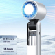 Mini Ventilateur Portable À Main Pliable Rechargeable USB Type C 4000mAh 100 Vitesses Écran Numérique - www.yonis-shop.com