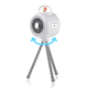 Ventilateur Portable Pour Poussette Sans Pales Oscillant 3 Vitesses Rechargeable USB Avec Support Téléphone Blanc