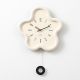 Horloge Murale Décorative En Forme De Fleur Silencieuse Beige Avec Mouvement À Quartz Pose Sans Perçage