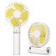 Ventilateur Portable Pliable À Main 3 Vitesses Veilleuse Batterie 1500 mAh Recharge USB Et Utilisation Sur Bureau - www.yonis...