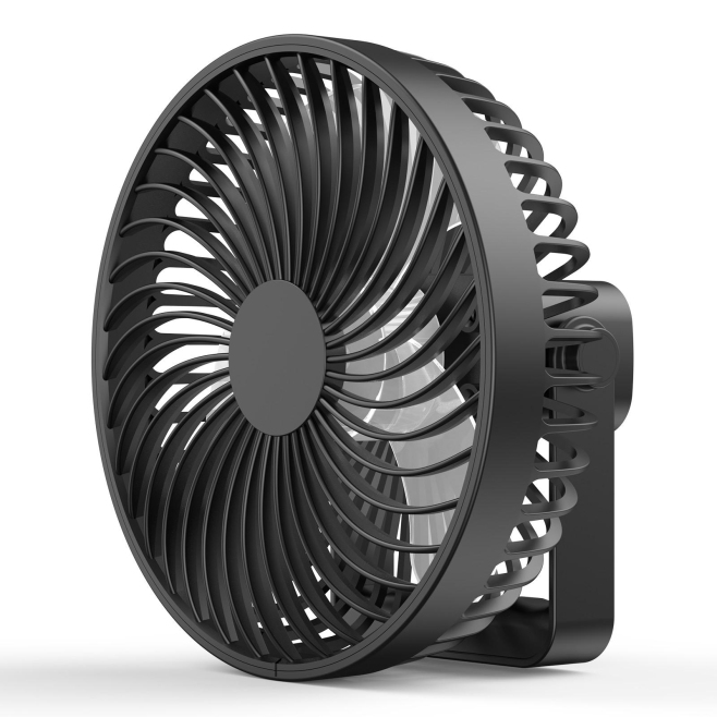 Ventilateur De Camping Portable Rechargeable Avec Lampe LED 4 Vitesses Silencieux Batterie 2600 mAh USB Type-C - www.yonis-sh...