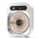 Ventilateur De Bureau Avec Brumisation USB Rechargeable 3 Vitesses Réservoir D’Eau Grande Capacité 1200 mAh