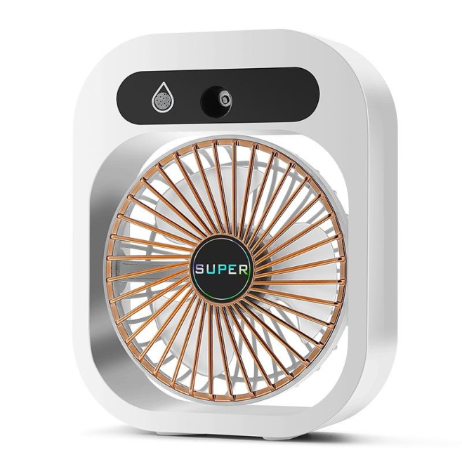 Ventilateur De Bureau Avec Brumisation USB Rechargeable 3 Vitesses Réservoir D’Eau Grande Capacité 1200 mAh - www.yonis-shop.com