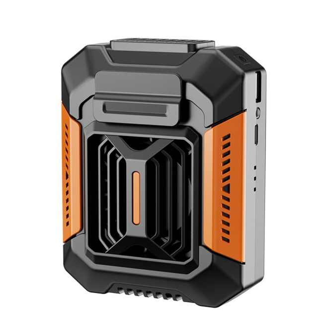 Ventilateur De Taille Rechargeable Pour Travail Extérieur Avec Double Clip Éclairage LED 3 Vitesses Et Batterie 4000 mAh - ww...