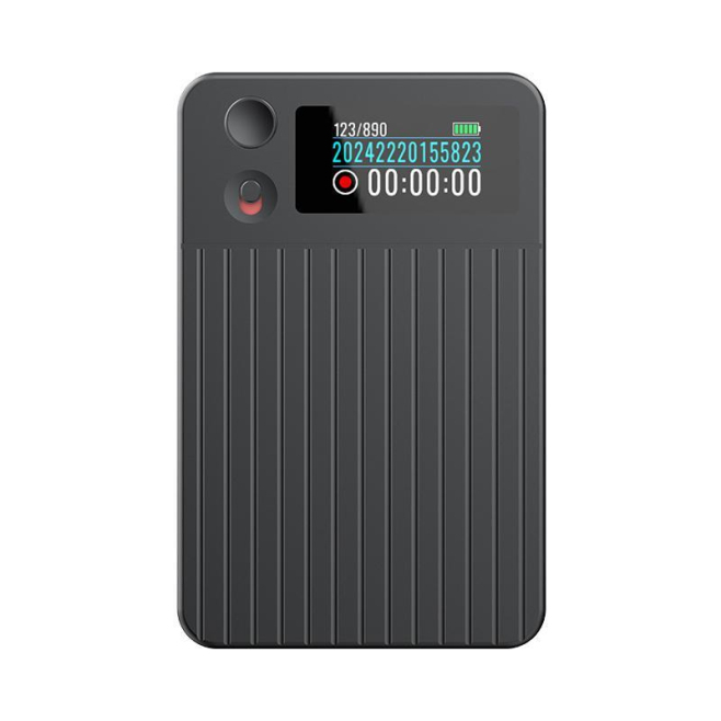 Enregistreur Vocal Intelligent IA Ultra-Fin 16 Go Avec Écran Latéral 0,96 Pouce Et Texture Rayée - www.yonis-shop.com