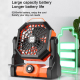 Ventilateur Portable Rechargeable USB Pour Camping Avec Lampe LED Batterie 5200 mAh 4 Vitesses 26 dB - www.yonis-shop.com