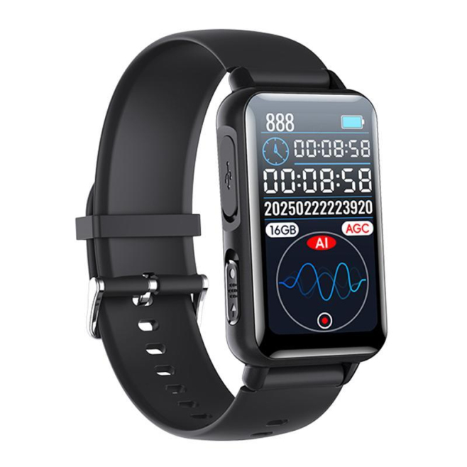Bracelet Enregistreur Vocal IA Pour Réunions Traduction De 93 Langues Transcription En Temps Réel 16 Go Et 12 H D’Autonomie -...