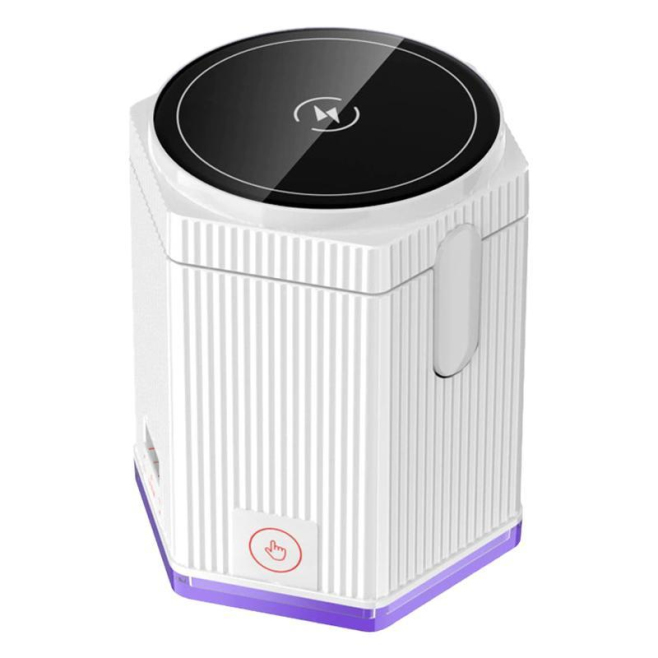 Chargeur Sans Fil Magnétique 15 W Avec Support De Bureau Motorisé 4 En 1 Ports Type C USB Éclairage Ambiant - www.yonis-shop.com