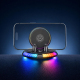 Support De Téléphone Pour Voiture À Charge Sans Fil Rapide Base Nano Gel Lavable Rotation Complète Et Éclairage RGB