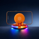 Support De Téléphone Pour Voiture À Charge Sans Fil Rapide Base Nano Gel Lavable Rotation Complète Et Éclairage RGB - www.yon...