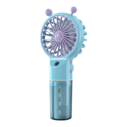 Mini Ventilateur Brumisateur Portable Rechargeable USB Orange 4 Vitesses Silencieux 400 mAh 18 5 cm