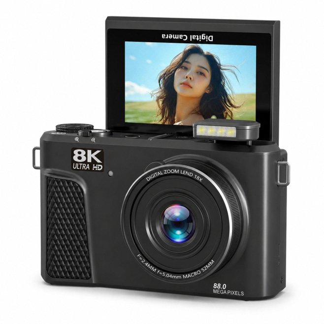 Caméra Numérique 8K Pour Vlog Avec Autofocus Zoom 18x Écran IPS 3 Pouces Et WiFi - www.yonis-shop.com
