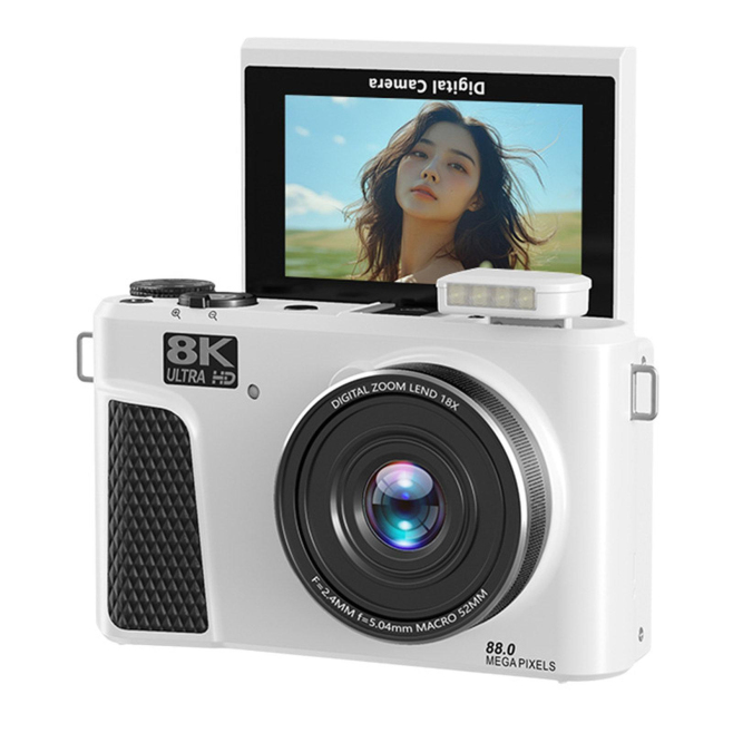 Appareil Photo Numérique 8K Pour Vlog 88 Mégapixels Interpolés Zoom Numérique 18x WiFi Écran IPS 3 Pouces - www.yonis-shop.com