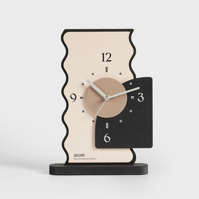 Horloge De Bureau Géométrique Silencieuse Pour Chambre Et Salon Avec Aiguilles En Acrylique Décorative - www.yonis-shop.com