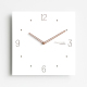Horloge Murale Carrée Décorative Pour Salon 12 Pouces Silencieuse Blanche À Aiguilles En Bois