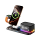 Chargeur Sans Fil Magnétique 5 En 1 Avec Enceinte Bluetooth Veilleuse Et Réveil Support Rotatif 25° - www.yonis-shop.com