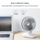 Ventilateur De Bureau Portable Rechargeable Silencieux 4000mAh 4 Vitesses Oscillation 90° USB-C Et Micro USB - www.yonis-shop...