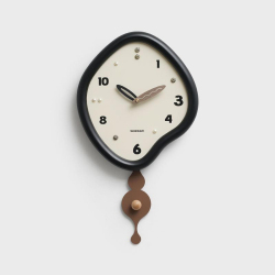 Horloge Murale À Quartz Silencieux Pour Salon Avec Cadre Irrégulier Et Ornement Oscillant Design Rétro - www.yonis-shop.com