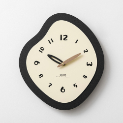 Horloge Murale Décorative Pour Salon À Quartz Silencieux Design Irrégulier Cadran Vintage En MDF