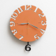 Horloge Murale Décorative Orange Pour Salon Ou Cuisine Silencieuse À Pendule Mobile Mouvement Quartz Fixation Facile - www.yo...